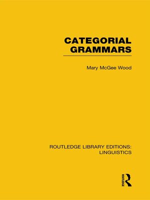 cover image of Categorial Grammars